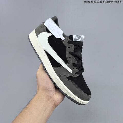 Jordan Travis Scott x Air Jordan 1 Low OG Reverse Mocha Black White Dark Mocha EU 36-47 5 Basketball - Unisex (BS-67194)