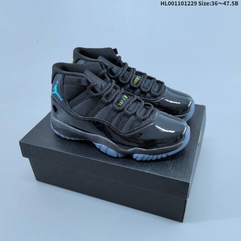 Jordan Air Jordan 11 Retro Black Gray With Gamma Blue Accents 36-47 5 Basketball - Unisex (BS-67207)