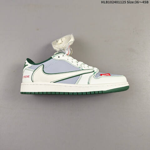 Air Jordan Air Jordan 1 Low x Supreme x Travis Scott x Fragment White Light Blue Green EU 36-45 Lifestyle - Unisex (BS-63100)