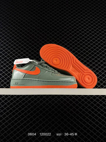 Nike Air Force 1 Low Dark Green Orange EU 36-45 Lifestyle - Unisex (BS-70986)