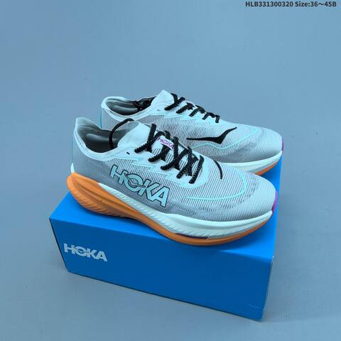 HOKA ONE ONE Mach X Coral Pink Cyan White Black EU 36-45 Running Shoe Running Sneakers - Unisex (BS-69378)