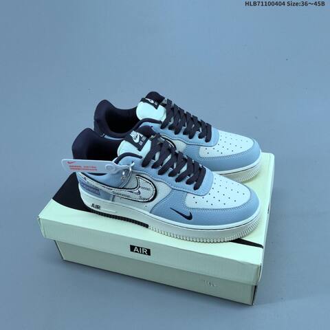 Nike Air Force 1 07 Low Off White Blue Silver EU 36-45 Sneaker - Unisex BS-60944