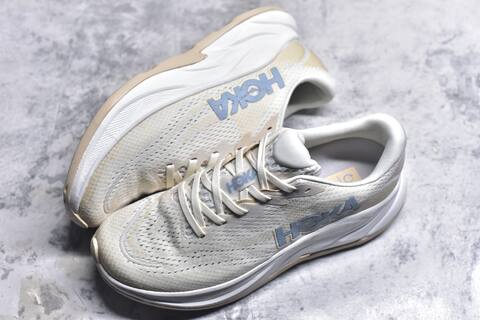 HOKA Rincon 4 White Light Blue Beige Running Shoe Running Sneakers (BS-59405)
