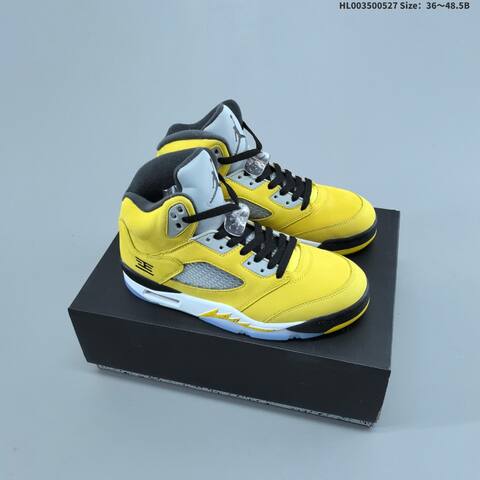 Jordan Air Jordan 5 Retro Tokyo T23 Yellow Black Grey White EU 36-48 5 Basketball - Unisex (BS-65855)