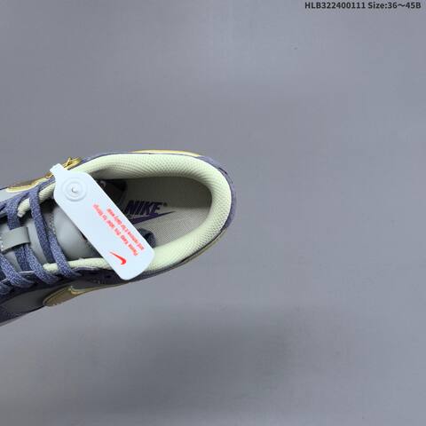 Nike Dunk Low Retro DIY Light Grey Purple Gold White EU 36-45 Skate Shoe - Unisex BS-62058