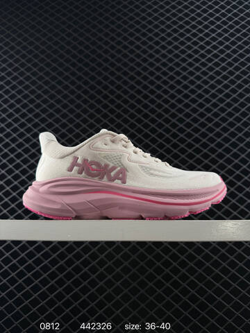 HOKA ONE ONE Clifton 10 White Light Pink Hot Pink EU 36-40 Running Shoe Running Sneakers Unisex BS-86493