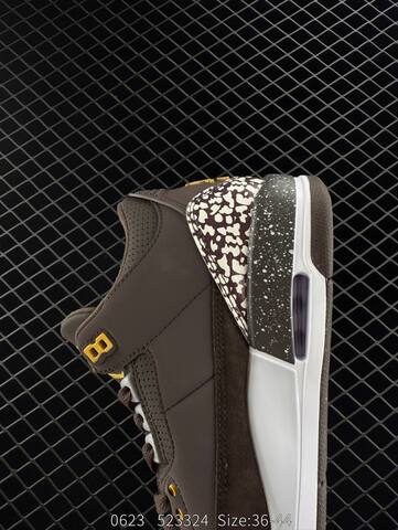 Jordan Air Jordan 3 Retro Dark Brown White Yellow Black EU 36-44 Basketball Shoe - Unisex BS-81160