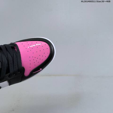 Jordan Air Jordan 1 Low Black White Pink EU 36-46 Basketball - Unisex (BS-65993)
