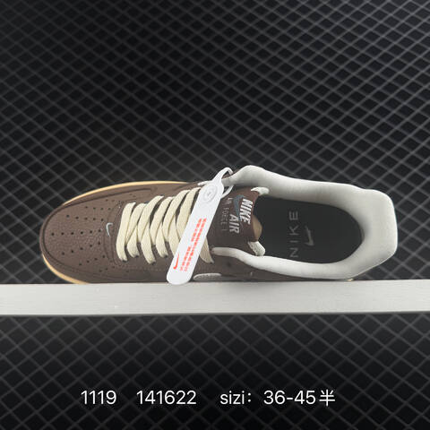Nike Air Force 1 07 Brown And Cream White 36-45 Lifestyle - Unisex (BS-74131)