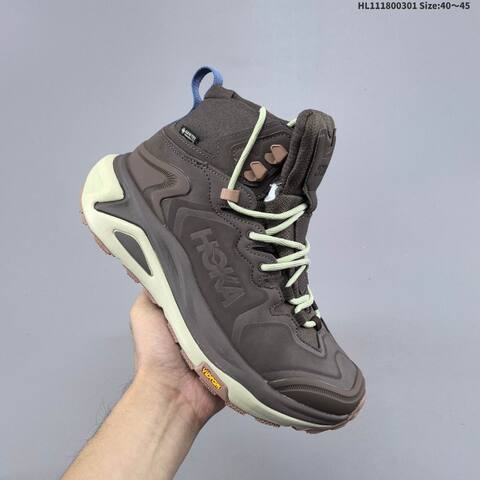 HOKA Kaha 3 High GTX Brown Cream Light Green Blue EU 40-45 Trail Shoe Trail Running Sneakers - Men's (BS-69391)