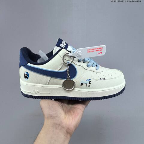Nike Air Force 1 07 Off White Black Navy Blue EU 36 45 Sneaker EU 36-45 - Unisex BS-61375