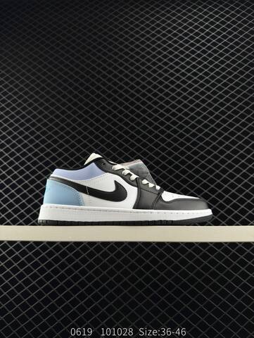 Jordan Air Jordan 1 Low White Black Light Blue EU 36-46 Sneaker - Unisex BS-81175