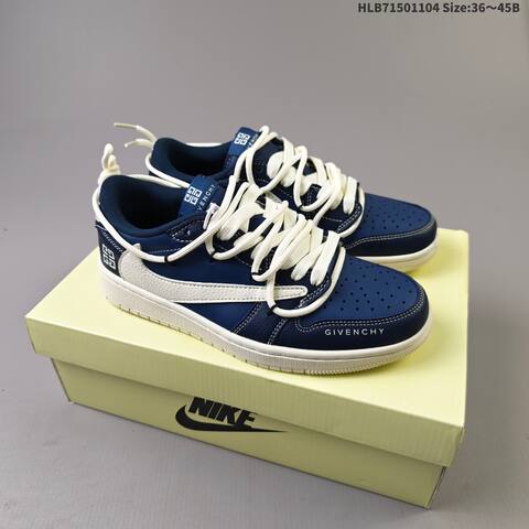 Jordan Air Jordan 1 Low x Travis Scott White Blue EU 36-45 Casual - Unisex (BS-63920)