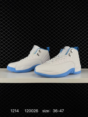 Jordan Air Jordan 12 Retro White University Blue EU 36-47 Basketball Shoe - Unisex BS-80067