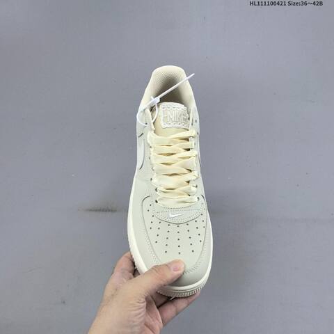 Nike Air Force 1 07 Low Light Beige Cream White EU 36-42 Sneaker - Unisex (BS-60608)