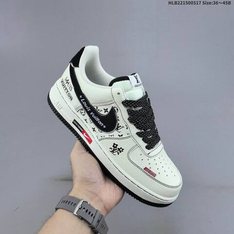 Nike Air Force 1 07 LV8 HQ2037-203 Off White Black Red EU 36-45 Sneaker - Unisex BS-60313