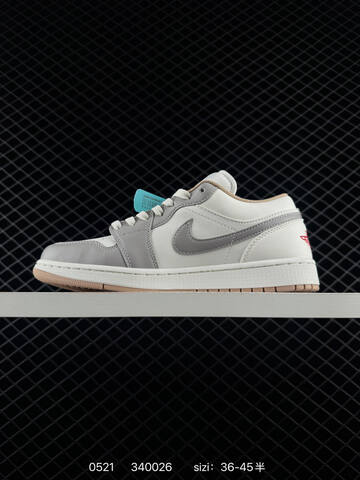 Jordan Air Jordan 1 Low White Grey Beige With Red Accents EU 36-45 5 Basketball - Unisex (BS-79250)
