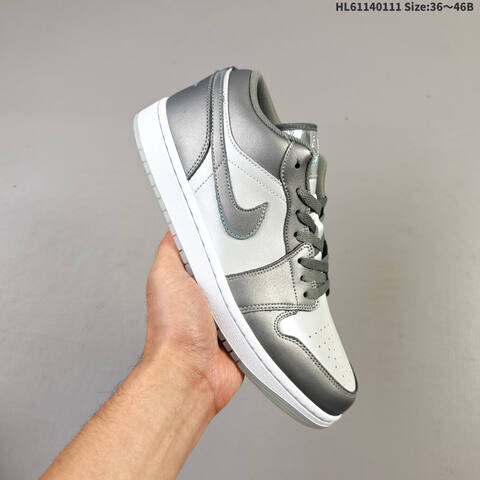 Jordan Air Jordan 1 Low OG HV4398-014 Grey White EU 36-46 Casual - Unisex (BS-63609)
