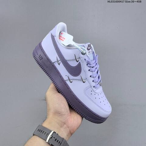 Nike Air Force 1 Light Purple Dark Purple Silver White EU 36-45 Sneaker - Unisex BS-60689