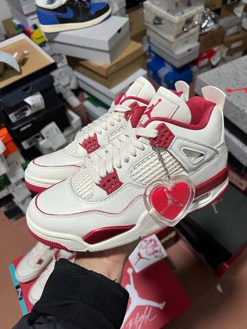 Jordan Air Jordan 4 Retro HV0823-108 Sail Red White Basketball Shoe BS-87262