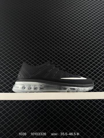 Nike Air Max 2016 Black White And White Black 35 5-46 5 Running - Unisex (BS-74543)