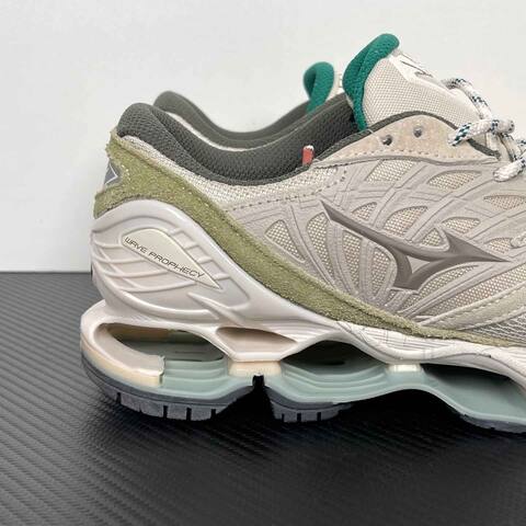Mizuno Wave Prophecy LS D1 GA238701 Beige Off White Sage Green Teal Running Shoe Running Sneakers (BS-86777)