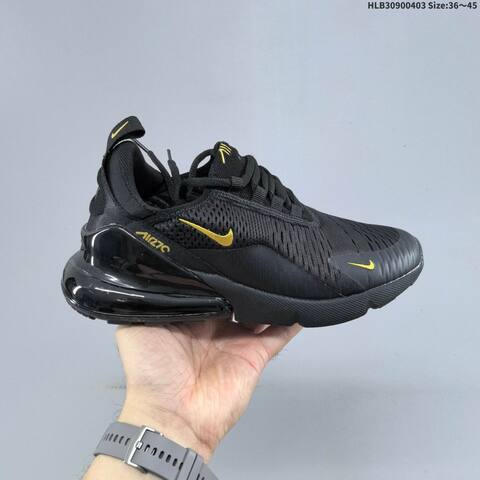 Nike Air Max 270 AH8050-005 Black White Gold EU 36-45 Running Shoe - Unisex BS-60947