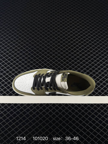 Jordan Air Jordan 1 Low White Olive Black Sail EU 36-46 Sneaker - Unisex (BS-80060)