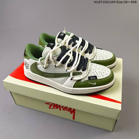 Jordan Air Jordan 1 Low x Travis Scott White Blue EU 36-45 Casual - Unisex (BS-63920)
