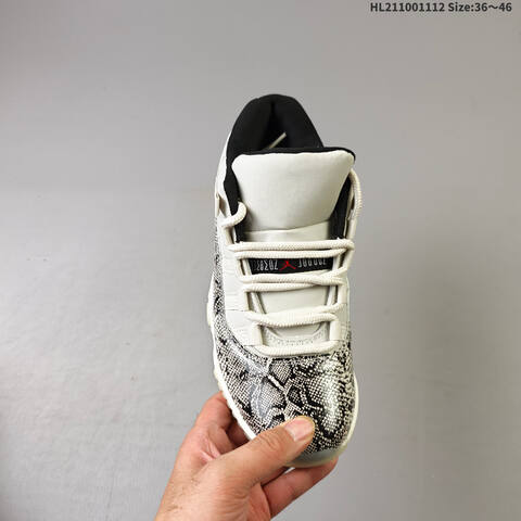 Jordan Air Jordan 11 Retro Low White Black Snakeskin EU 36-46 Basketball - Unisex (BS-63844)