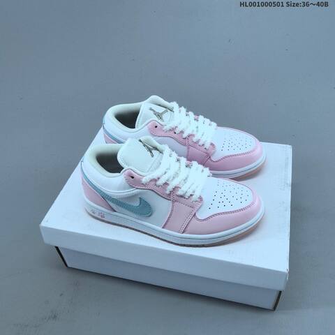 Jordan Air Jordan 1 Low White Pink Foam Glacier Blue EU 36-40 Casual - Unisex (BS-66068)
