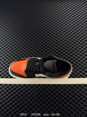 Jordan Air Jordan 1 Low Black White Orange Sail EU 40-46 Sneaker - Men's (BS-80917)