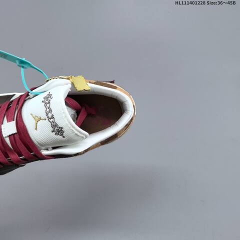 Jordan Air Jordan 1 Low Year Of The Horse White Brown Gold Burgundy EU 36-45 Lifestyle - Unisex BS-67214