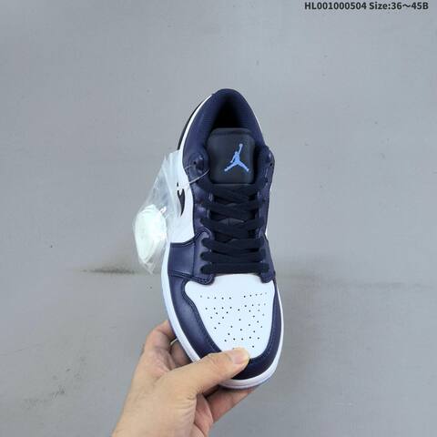 Jordan Air Jordan 1 Low Midnight Navy University Blue 36 45B Basketball - Women's (BS-66048)