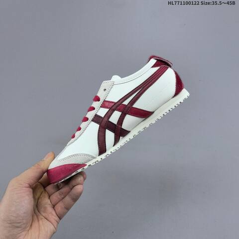 Onitsuka Tiger Mexico 66 White Burgundy Cream Red 35 5 To 45 Sneaker Casual Sneakers - Unisex (BS-69043)