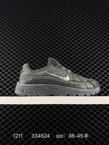Nike P-6000 Premium Dark Grey Black With Silver And Red Accents EU 36-45 5 Running - Unisex (BS-73769)