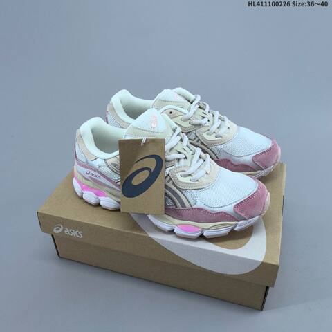 ASICS GEL-NYC White Pink Silver Cream EU 36-40 Running Shoe Running Sneakers - Unisex (BS-69019)