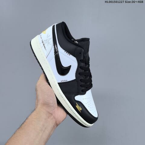 Jordan Air Jordan 1 Low Black White EU 36-46 Casual - Unisex (BS-67240)
