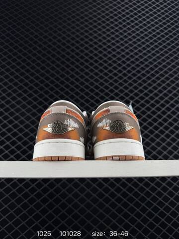 Jordan Air Jordan 1 Low Light Blue Brown Orange White Gum EU 36-46 Sneaker - Unisex BS-80447