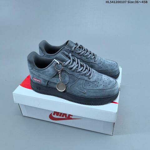 Nike Air Force 1 Low White Dark Brown Black Gray EU 36-45 Sneaker - Unisex BS-62176