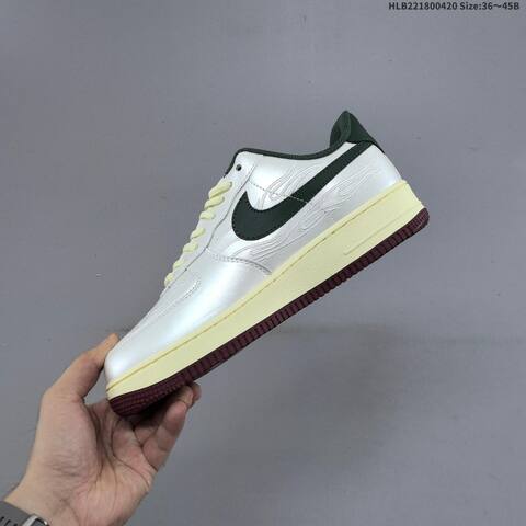 Nike Air Force 1 07 White Dark Green Cream Maroon Pink EU 36-45 Sneaker - Unisex (BS-60623)