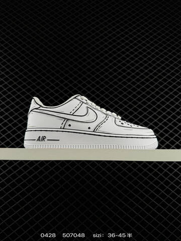 Nike Air Force 1 07 Low White Black EU 36-45 5 Lifestyle - Unisex (BS-71807)