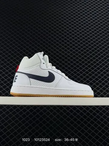 Nike Court Borough Mid White Grey Burgundy White Black Gum White Grey Blue White Red Black EU 36-45 5 Casual - Unisex BS-74633