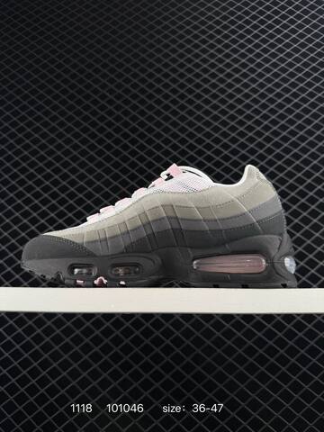 Nike Air Max 95 Gray Black White With Pink Accents 36-47 Lifestyle - Unisex (BS-74149)