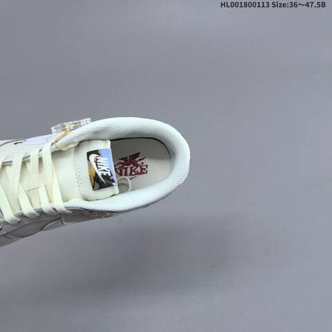 Nike Dunk Low Off White White Burgundy Gold EU 36-47 5 Skate Shoe - Unisex BS-62016