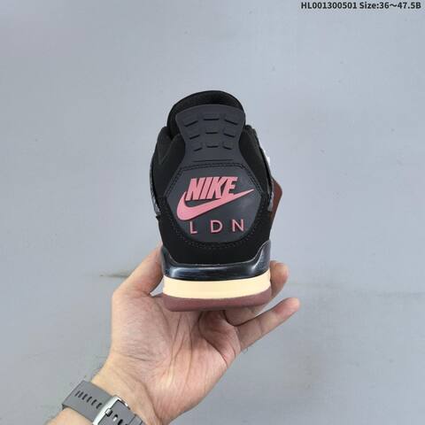 Jordan Air Jordan 4 Retro London Black Grey Burgundy Cream EU 36-47 5 Basketball - Unisex (BS-66066)