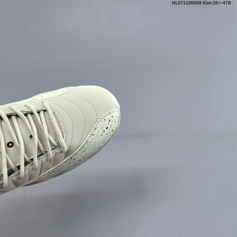 Jordan Air Jordan 12 Light Beige White With Maroon Accents 36-47B Basketball - Women's (BS-65788)