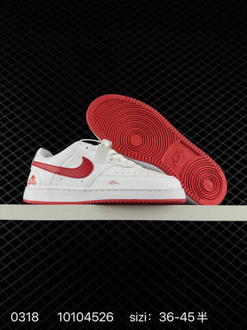 Nike Court Vision 1 Low White Red EU 36-45 Casual - Unisex (BS-72597)