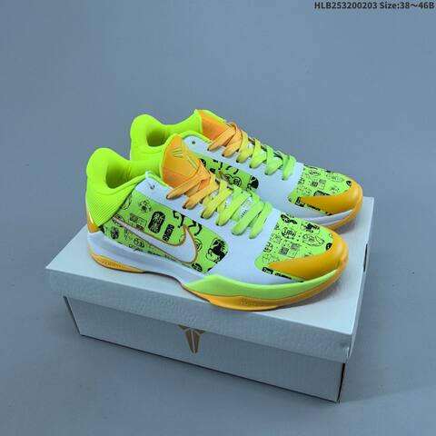 Nike Zoom Kobe 5 Protro CNY Pink Neon Green White Orange Yellow EU 38-46 Basketball Shoe - Unisex BS-61556