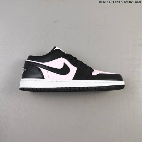 Jordan Air Jordan 1 Low Pink Black White EU 36-46 Casual - Unisex (BS-63210)